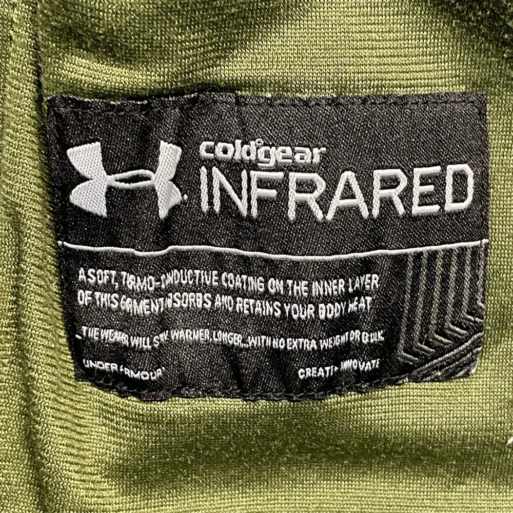 Under Armour ColdGear Infrared Kids Youth Jacket Green Full Zip Athletic Large